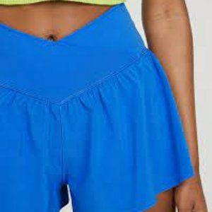 Offline by Aerie Real Me Crossover Flowy Shorts in Cobalt Blue with pockets